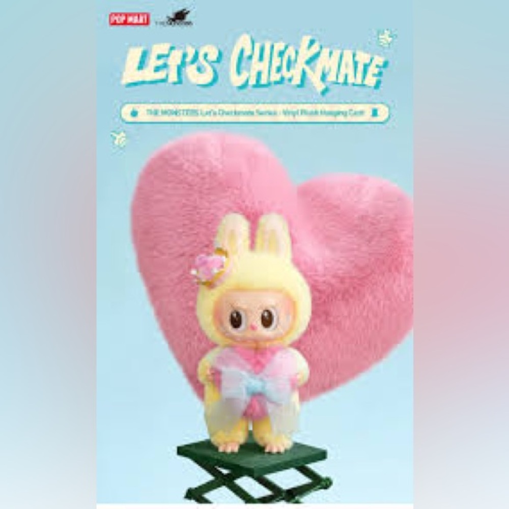 Popmart Authentic Let’s Checkmate Labubu Plush Pendant